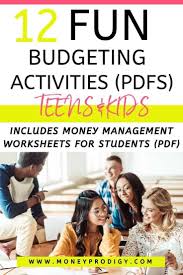 12 Fun Budgeting Activities Pdfs For Students Kids Teens Kids Money Management Money Management Activities Budgeting