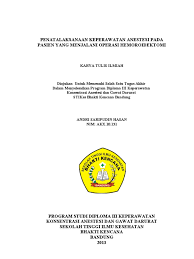 2 kursus penyegar penyusunan kti. Cover Kti Anestesi Agi