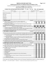 18 valid medical chart audit form