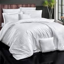 مفرش فندقي 5 نجوم مفرد ونص مقلم أبيض عدد القطع 4 home home decor furniture