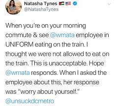 After A D C Author Snitched On A Metro Employee For Eating On The Train Her Publisher Is Canceling Her Book Dcist