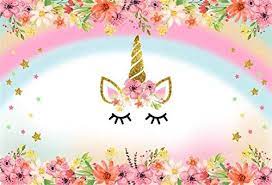 Aofoto 5x3ft Cartoon Unicorn Background Baby Shower Banner Girl Birthday Party Dec Girls Birthday Party Decorations Baby Shower Banner Girl Unicorn Backgrounds