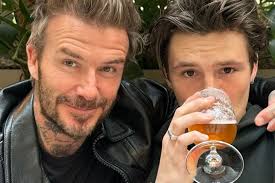 David Beckham downs pints with son Cruz as he drinks his 'first beer'