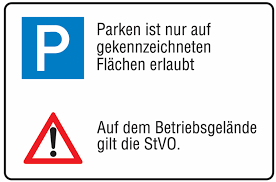 Überall dort, wo die straßenverkehrsordnung (stvo) das parken erlaubt, darf dennoch gelten entsprechende schilder auch für caravaner, sobald das wohnmobil schwerer als 3,5 tonnen ist. Parken Gefahrstelle Stvo Parkplatz Kombinations Schilder Aluminium Seton