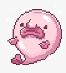Pixel Pink Blobfish Fish Cute Aesthetic Pinkaesthetic Cute Blobfish Free Transparent Clipart Clipartkey