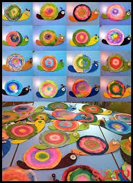 Kita Kunst In Der Grundschule Bunte Schnecken Schule Bunte Der Grundschu In 2020 Collaborative Art Projects For Kids Collaborative Art Elementary Art Projects