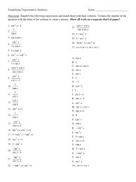 Name documents similar to trig identities worksheet with answers 2. Penguin