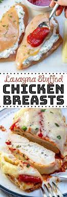 Carb Free Lasagna Stuffed Chicken Breasts For Clean Eating Recipe Low Carb Lasagna Low Carb Chicken Recipes Food