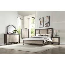 Enjoy free shipping on most. 4pc Transitional Bedroom Furniture Set Queen Size Bed Floral Motif Headboard Walmart Com Walmart Com