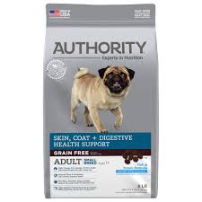 Food designed for small breed puppies has a smaller kibble size since large breed puppies have better nutrient digestion capacity as compared to smaller breeds, so foods that are formulated for small breed. Authority Skin Coat Digestive Health Small Breed Adult Dog Food Grain Free Fish Potato Dog Dry Food Petsmart