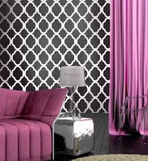 Black And White Wall Stencil Designs Arabic Design Pictures Remodel Decor And Ideas Page 17 Wallpaper Stencil Stencils Wall Moroccan Wallpaper