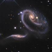 In unequal pairs such as this, the relatively rapid passage of a companion galaxy. Arp 269 338 Freunde Der Nacht Visuelle Astronomie Bafk Deep Sky Zeichnungen