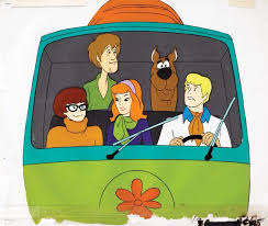 Production Cels Featuring Scooby Doo And The Gang In The Mystery Machine From Jeepers It S The Creeper Scooby Doo Cartoons Comics Cartoon