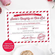 This free printable elf on the shelf nice list certificate does not close the likelihood that you come around with us. Custom Santa S Naughty Or Nice List Certificate Etsy