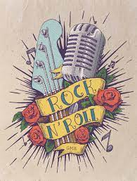 Rock N Roll Tattoo Tatuagem De Rock Desenho Rock Tatuagens Rockabilly