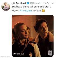Cole Sprouse X Lili Reinhart On Instagram Lili Acknowledging Bughead S Cuteness Is A Beautiful Thing Via Bughead Riverdale Funny Riverdale Cole Sprouse
