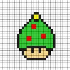 Le Roi Des Forets En Perles Hama Special Sapin De Noel Modeles Hama Motifs Perler Pixel Art Champignon Modele Pixel Art