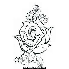 Just 28 simple and beautiful rose tattoo ideas that are too pretty for words. Small Rose Outline Tattoo Drawing Tattoo Design