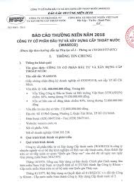 công ty cổ phần đầu tư và xây dựng cấp thoát nước (waseco) báo ...