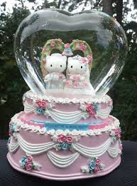 Extremely Rare Large Hello Kitty Wedding Cake Ceramic Music Box Dear Daniel Hello Kitty Cake Hello Kitty Wedding Music Wedding Cakes