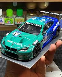 sunao iida on instagram platz nunu 1 24 bmw m6 gt3 完成です 今回は 塗装とデカールの色が合わなかった時点でモチベーションが下がりどうなるかと思いましたがなんとか完成まで持ってこれま scale models cars car model toy car