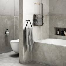 Find a suitable location for towel warmer. Shop By Wirth Bathroom Towel Rack Black Metal And Oiled Oak Nordic Rooms