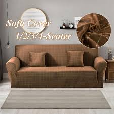 Grey leather reclining sofa sets | photo gallery of the exclusive black leather recliner sofa. Nordic Plaid Sofa Cover Recliner Chair Couch Slipcover Mat Protector Home Garden Slipcovers