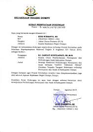 Bila anda ingin mendownload contoh surat dinas perusahaan dalam format.doc silahkan anda langsung klik link yang tersedia berikut ini Surat Pernyataan Dukungan Kejaksaan Kla Kabupaten Kota Layak Anak