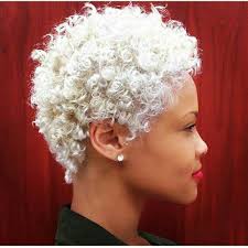 Platinum Blonde Hair Tapered Short Curly Weave Hairstyles Curly Weave Hairstyles Natural Hair Styles
