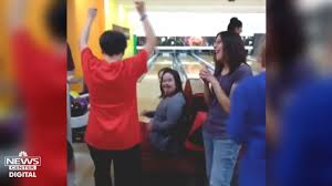 Three strikes make this Maine boy jump for joy