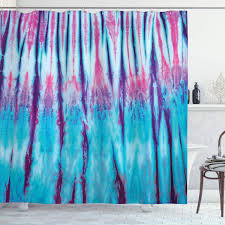 Browse shower curtains & accessories at staples and shop by desired features or customer ratings. Amazon Com Ambesonne Ethnic Shower Curtain Close Up Of Vertical Gradient Tie Dye Effect Hippie Alter Life Retro Artwork Print Cloth Fabric Bathroom Decor Set With Hooks 75 Long Blue Pink Home