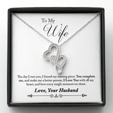 A necklace card is simple to make. Anniversary Christmas Gift For Wife You Complete Me Romantic Message Card Husband To Wife Gift Wife Necklace To My Wife Necklace Jewelry Necklaces Amigo Royan Com