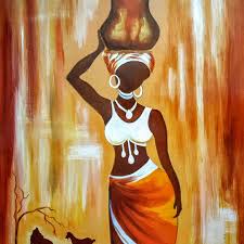 Artwork African Woman Art Black And White African Woman Original Oil Painting Available Directly From Artist Loraine Yaffe Email Lya Pinturas Africanas Arte De Africa Arte De Africa Y Afroamericano