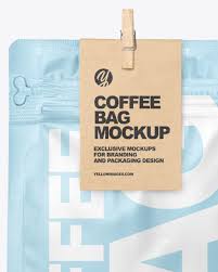 Download Matte Coffee Bag With Clip Mockup In Bag Sack Mockups On Yellow Images Object Mockups