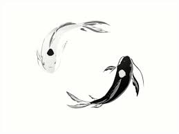 Yin Yang Koi Avatar Art Print By Willcc In 2021 Yin Yang Koi Avatar Tattoo Yin Yang Tattoos