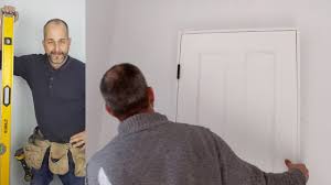 Put the door in the opening and slide it until the jamb is flush with the wall. How To Hang An Interior Door Quick And Easy Youtube