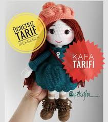 merhaba sevgili takipcilerim ipekbebek in kafa tarifini paylasiyorum fotografi kaydirarak tarife ulasab knitted doll patterns knitted dolls crochet dolls