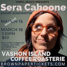 Debra Heesch Presents Sera Cahoone March 16 @ 3:30pm $20