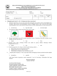 Kan ku persembahkan sekuntum mawar. Soal Kelas 1 Sd