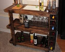 Bar On Etsy A Global Handmade And Vintage Marketplace Wooden Bar Cart Wood Bar Cart Bar Cart Styling