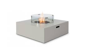 Square steel wood fire pit with tile top: Gas Fire Pit Coffee Table Square
