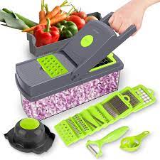 Great prices on cookware & bakeware. Amazon Com Vegetable Chopper 14 In 1 Chooby Onion Chopper Dicer With Container Multifunctional Veggie Slicer Food Cutter With 9 Stainless Steel Blades Household Kitchen Gadgets For Vegetable Fruit Home Kitchen