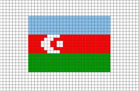 Flag Of Azerbaijan Pixel Art Pixel Art Flag Pixel Art Design