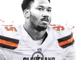 Myles Garrett Cleveland Poster, Canvas, Football Print, Sports Wall Art,  Kids Room Decor, Man Cave, Gift