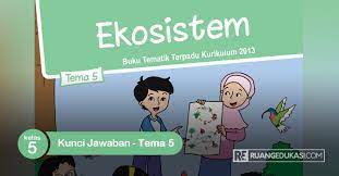 Download buku tematik terpadu kurikulum 2013 k13 revisi 2017 untuk kelas 5 semester 1 sekolah dasar dan madrasah ibtidaiyah tentu dibutuhkan oleh madrasah yang minimal telah dua tahun ini menjalankan kurikulum 2013 kurtilas. Lengkap Kunci Jawaban Buku Tematik Kelas 5 Tema 5 Ekosistem Kurikulum 2013 Ruang Edukasi