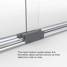 Basco 3500 44sclsv Silver Classic 65 1 2 High X 44 Wide Bypass Framed Shower Door With Clear Glass Glass Shower Doors Shower Doors Shower Sliding Glass Door