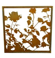 Lovely Rosenparavent B Hohe 100 Cm Breite 100 Cm Mit Umrandung Edelrost Sichtschutz Edelrost Deko Metallmichl