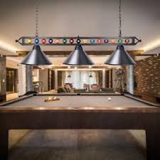 59 Billiard Pool Table Lighting Fixture With 3 Metal Lamp Shades For Game Room Ebay