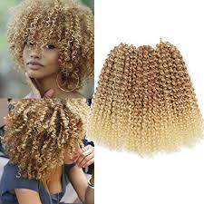 Check spelling or type a new query. Buy Sharopul Kinky Curl Short Hairstyle 8 Inch 3pcs Pack Afro Kinky Twist Hair Soft Synthetic Crochet Braiding Hair Extention Blonde Online In Turkey B07mv6x8wf