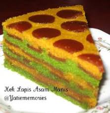 Cara buat resepi kek lapis kukus : Kek Lapis Sarawak